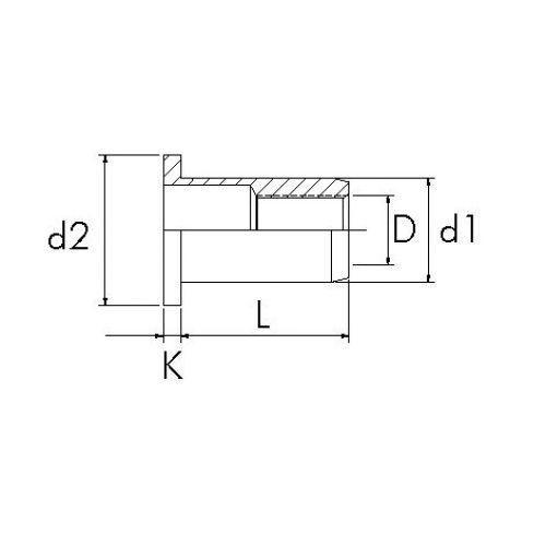 TUERCA REMACHABLE INOX BRALO LISA CABEZA ANCHA